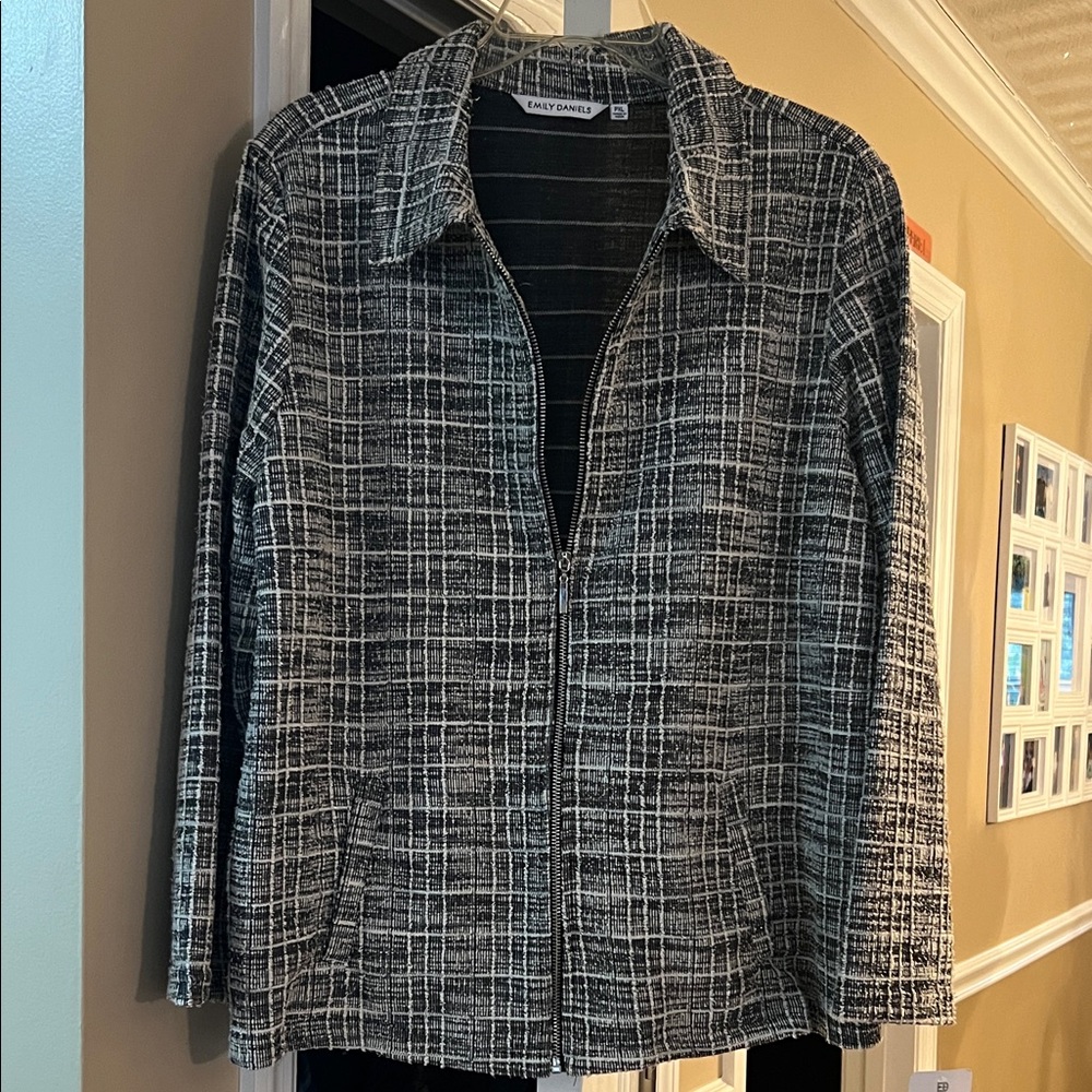 Knit Checkered Women's Blazer by East 5th